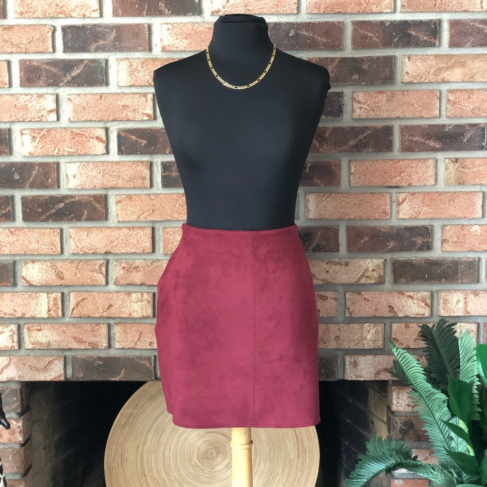Missguided Faux Suede Skirt
